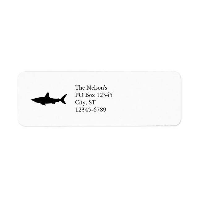 Étiquette Requin qui Nage (Devant)