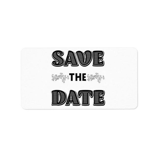 Étiquette Réservez la date (Devant)