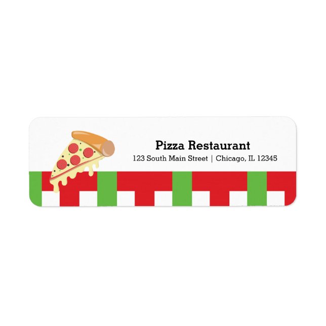 Étiquette Restaurant de pizza (Devant)