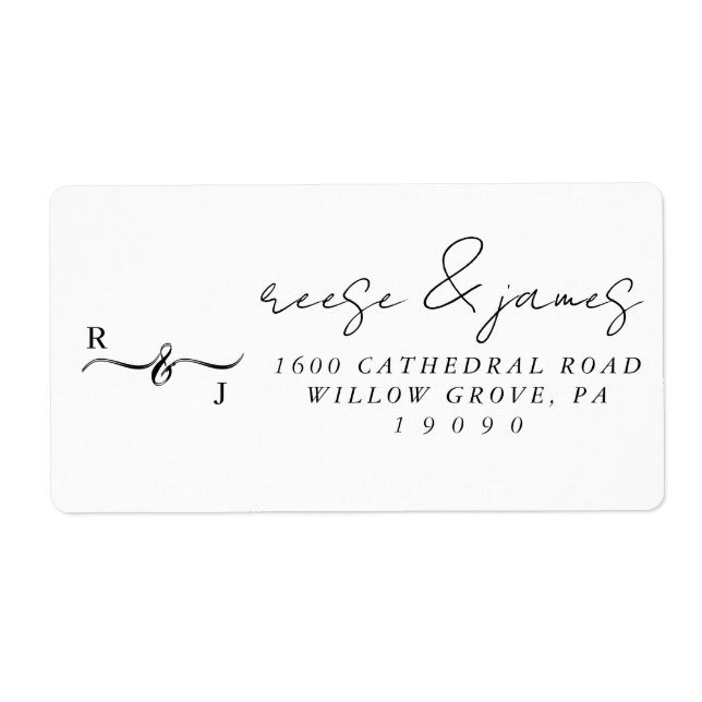 Étiquette Retourner l'adresse étiquette-Titre autocollants. (Devant)