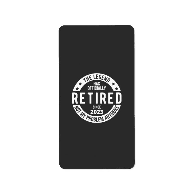 Étiquette retraité 2023 (Devant)