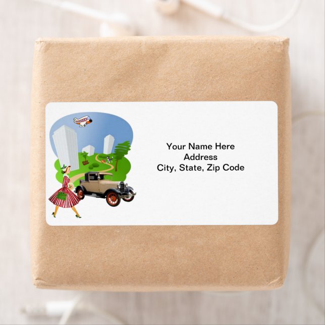 Étiquette rétro (En situation)