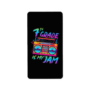 Étiquette Rétro 80s 7e année est mon truc retour à l'école