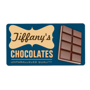 Étiquette Rétro Boutique de Chocolat Chocolats Faits Mai