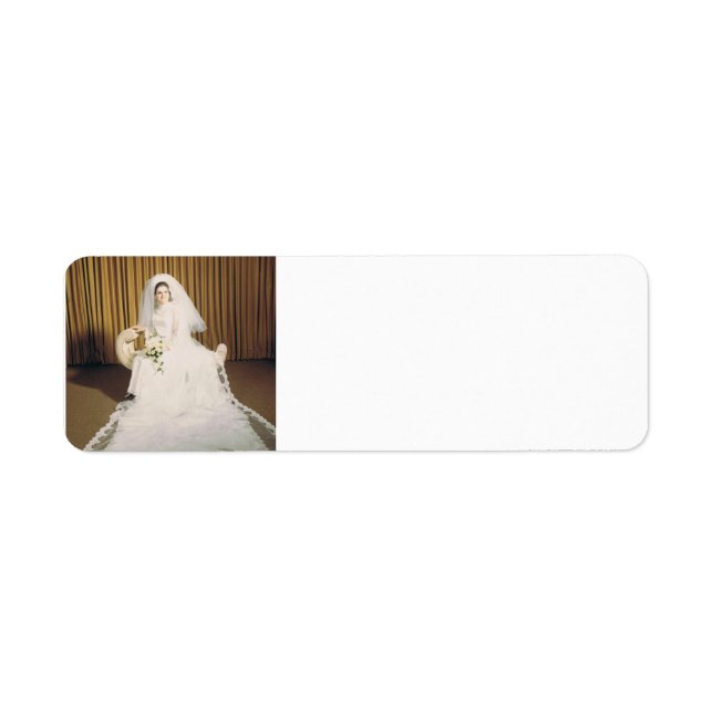 Étiquette Retro Bride Enregistrer la date (Devant)