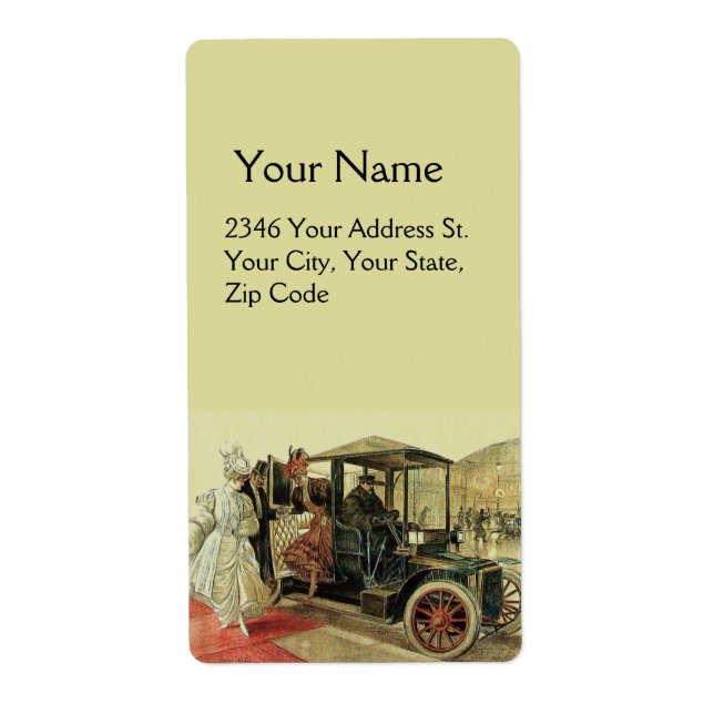 ÉTIQUETTE RETRO CAR, AUTO RESTAURATION 2 (Devant)