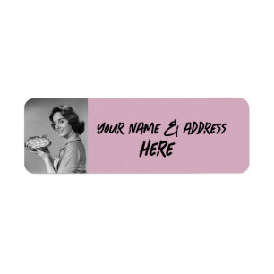 ÉTIQUETTE RETRO HOUSEWIFE RETURN ADDRESS LABELS