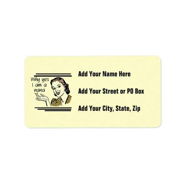 Étiquette Rétro T-shirts et cadeaux de Nana (Devant)
