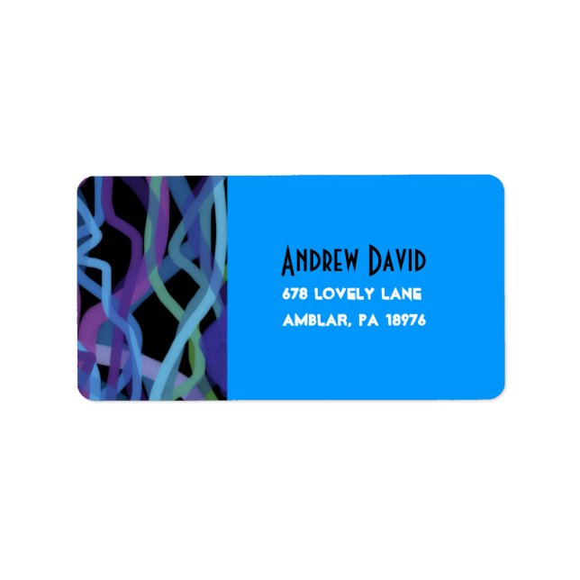 Étiquette Rétro Torah Bar Bat mitzvah Retourner l'adresse St (Devant)