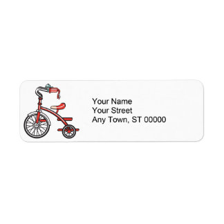 Étiquette rétro tricycle