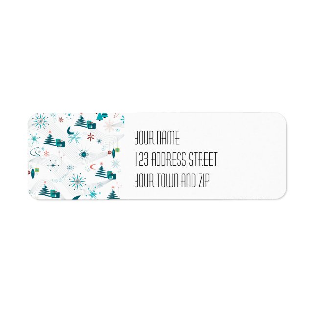 Étiquette Retro Un Noël Go-Go (Devant)