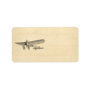 Étiquette Rétro vieil avion d'appui vertical d'avion vintag