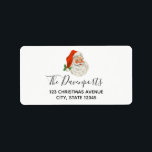 Étiquette Rétro Vintage Jolly Santa Claus de Christmas<br><div class="desc">Étiquettes de adresse avec une photo festive rétro. Le vieux Père Noël Jolly avec ses joues rousses et son sourire chaleureux et amical. Un peu de nostalgie de l'ancienne école pour les vieux temps,  cette image rappelle les souvenirs des célébrations du passé de Noël.</div>