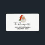 Étiquette Rétro Vintage Jolly Santa Claus de Christmas<br><div class="desc">Étiquettes de adresse avec une photo festive rétro. Le vieux Père Noël Jolly avec ses joues rousses et son sourire chaleureux et amical. Un peu de nostalgie de l'ancienne école pour les vieux temps,  cette image rappelle les souvenirs des célébrations du passé de Noël.</div>