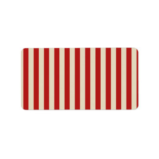 Étiquette Retro Vintage Vertical PopCorn Classic Stripes