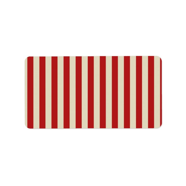 Étiquette Retro Vintage Vertical PopCorn Classic Stripes (Devant)