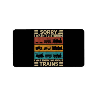 Étiquette Rétro Wagon Train Lover Modèle ferroviaire Conduct