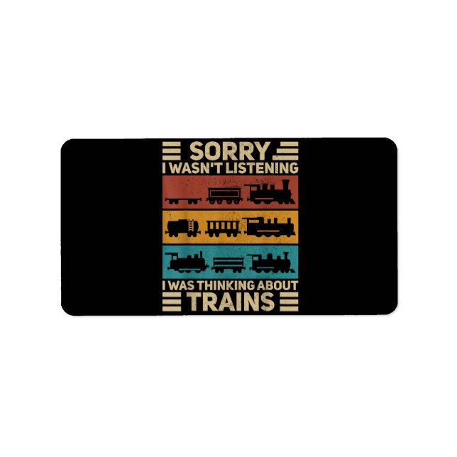 Étiquette Rétro Wagon Train Lover Modèle ferroviaire Conduct (Devant)