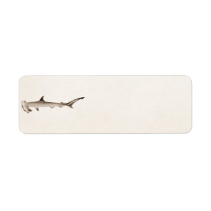 Étiquette Rétros requins de poisson-marteau d'illustration