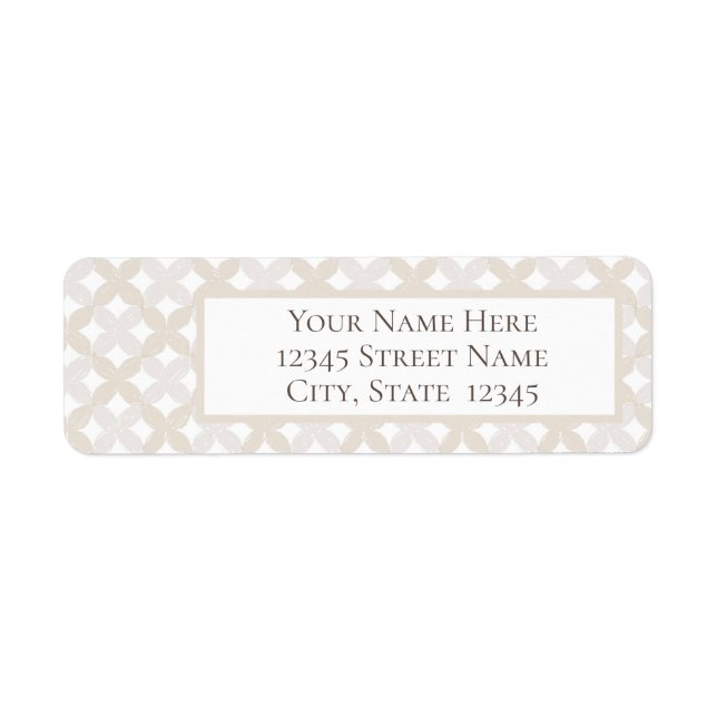 Étiquette Return Address Label (Devant)