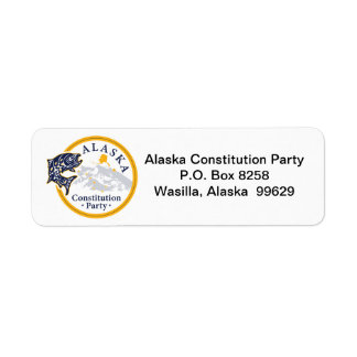 Étiquette Return Address Label, Alaska Constitution Party