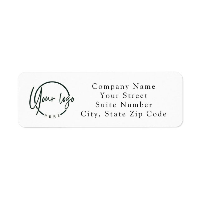Étiquette Return Address Label Minimal Simple Elegant White (Devant)