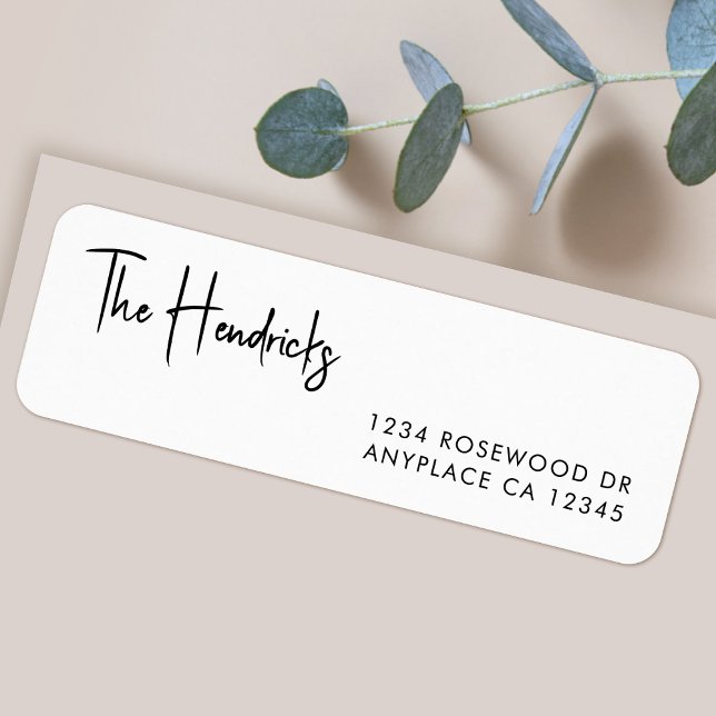 Étiquette Return Address Label | Modern Minimal Mail Labels (A beautifully minimalist return address label for everyday mail, weddings or any occasion.)