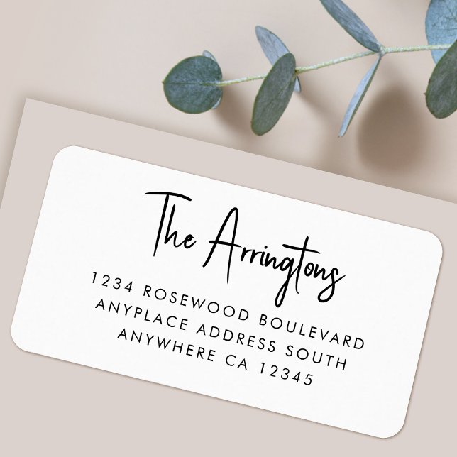 Étiquette Return Address Label | Modern Minimalist Mailing (A beautifully minimalist return address label for everyday mail, weddings or any occasion.)