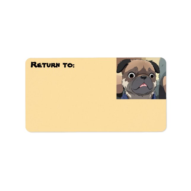 Étiquette return label pug (Devant)