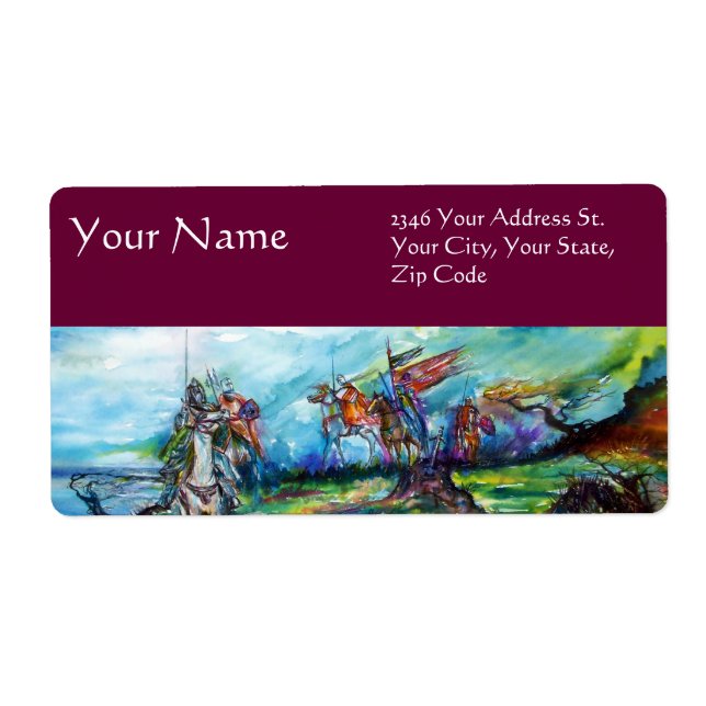 Étiquette RIDERS EN TEMPÊTE Chevaliers Médiévaux Horseback P (Devant)