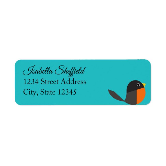 Étiquette Robin Birds (Devant)