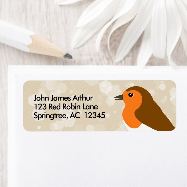 Étiquette Robin européen (En situation)