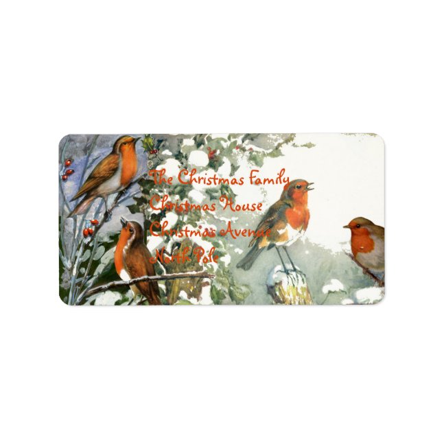 Étiquette Robins de scrapbook (Devant)