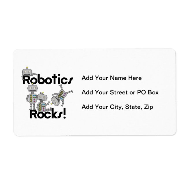 Étiquette Roches de robotique (Devant)