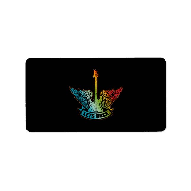 Étiquette Rock Legend Rock And Roll Music Guitar (Devant)