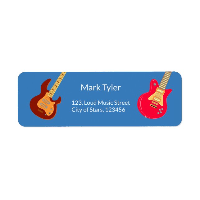 Étiquette Rock Star Boys Band Anniversaire (Devant)