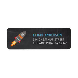 Étiquette Rocket Outer Space Return Address Labels