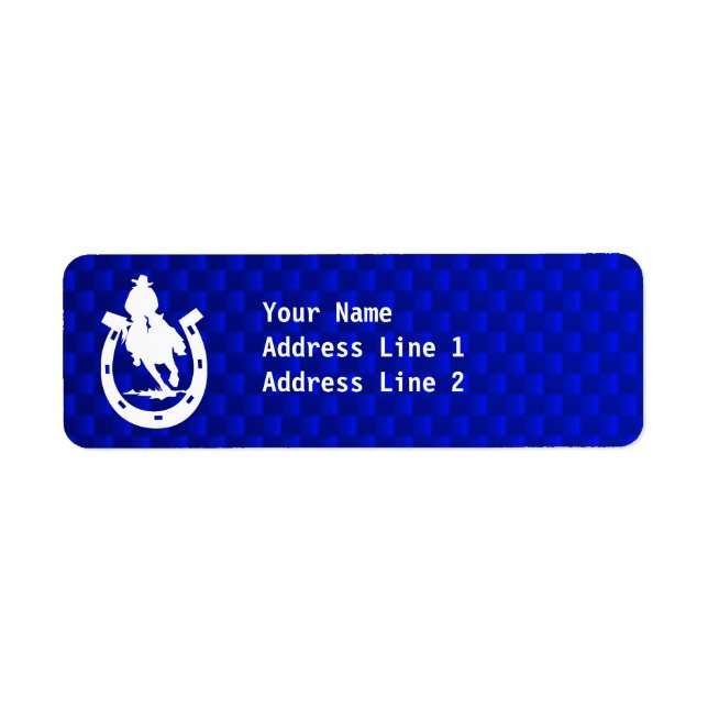 Étiquette Rodéo bleu (Devant)