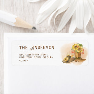 Étiquette Rodéo du Sud Neutre Cowboy Baby shower rustique