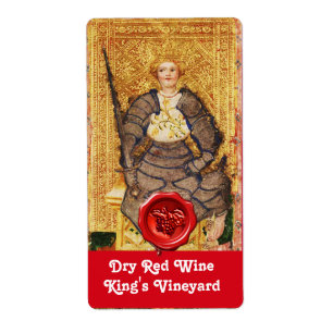 ÉTIQUETTE ROI'S VINEYARD RED WINE WAX SEAL/ TAROTS ANCIENS