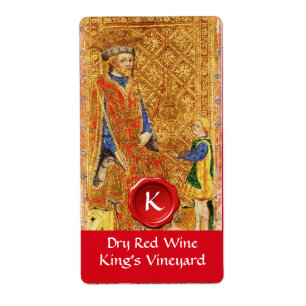 ÉTIQUETTE ROI'S VINEYARD RED WINE WAX SEAL / TAROTS ANCIENS