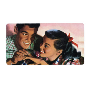 Étiquette Romance Vintage, Amoureux du Lycée