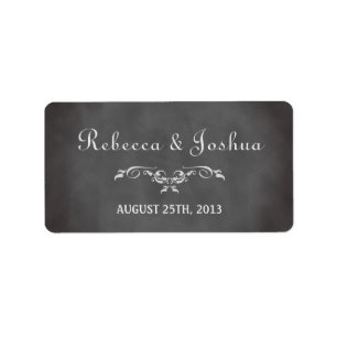 Étiquette romantique vintage de faveur de mariage