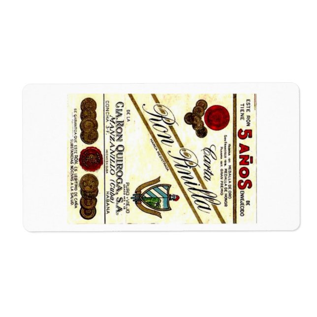 Étiquette Ron Escudo (Devant)