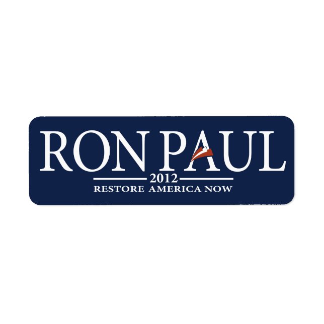 Étiquette Ron Paul (Devant)