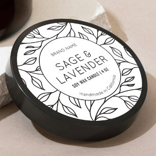 Étiquette rond Vintage minime à bougie à bougie