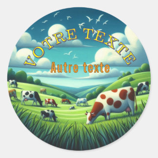 Étiquette ronde classique (Fromagerie)