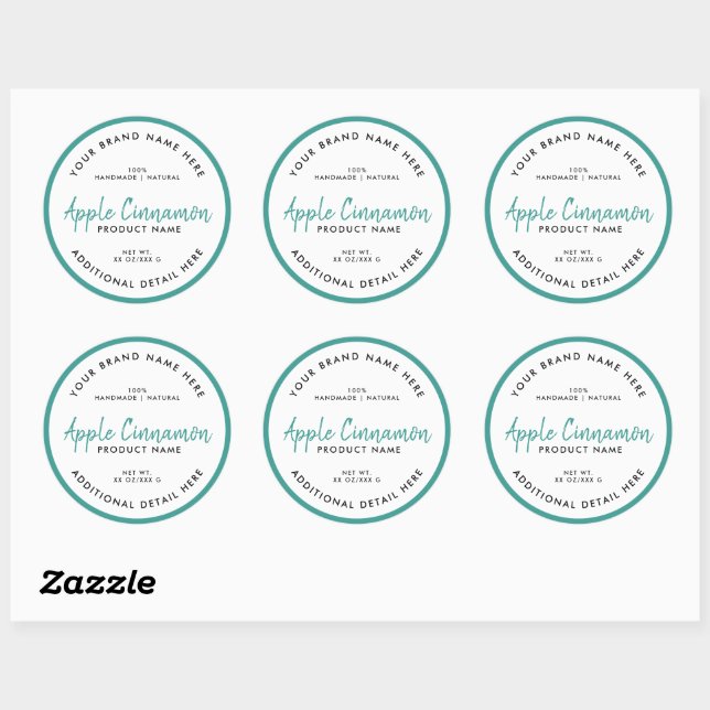 Étiquette ronde de produit (Feuille)