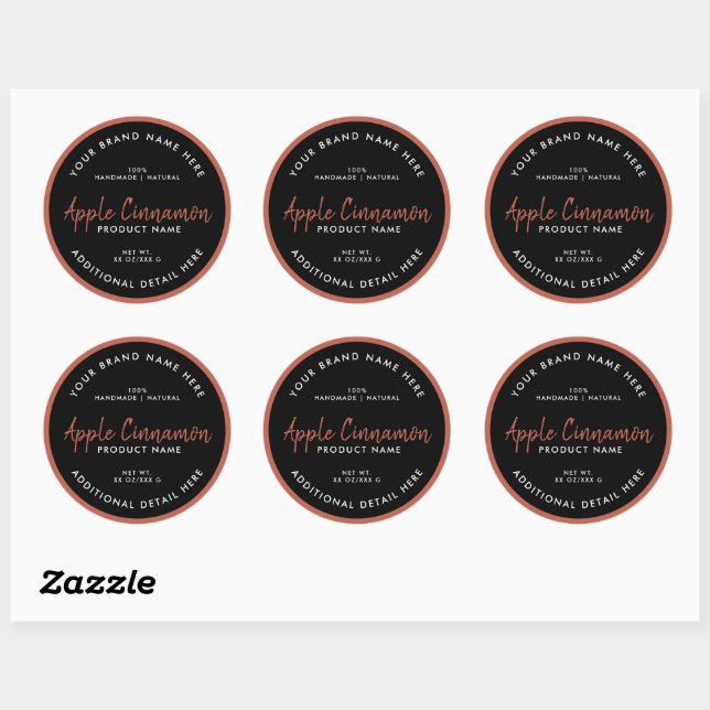 Étiquette ronde de produit (Feuille)