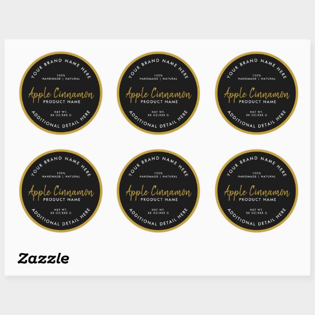 Étiquette ronde de produit (Feuille)
